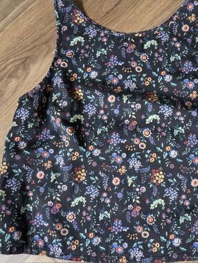 Floral Black Tank Top - Women's Sleeveless Top